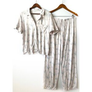 Rachel Ashwell pale pink floral pajama set